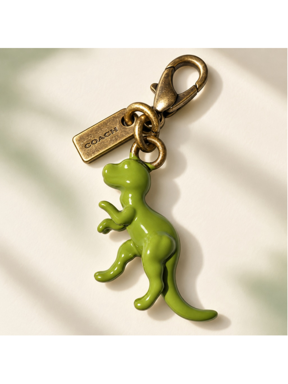 Coach Green Dinosaur DIY Bag Charm CCX73 Enamel Dino NWT